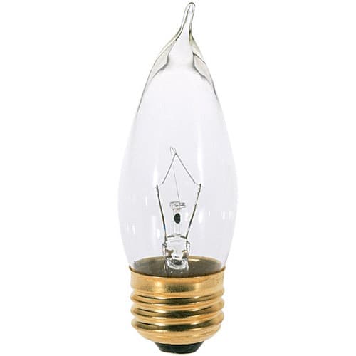 BULBS 60W CLEAR FLAME TIP