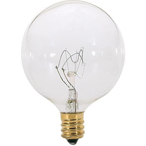 BULBS 60W G16-1/2 CLEAR, S3831