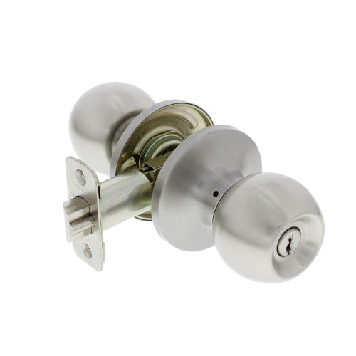LOCKSET ENTRY BALL KNOB STAIN.STEEL