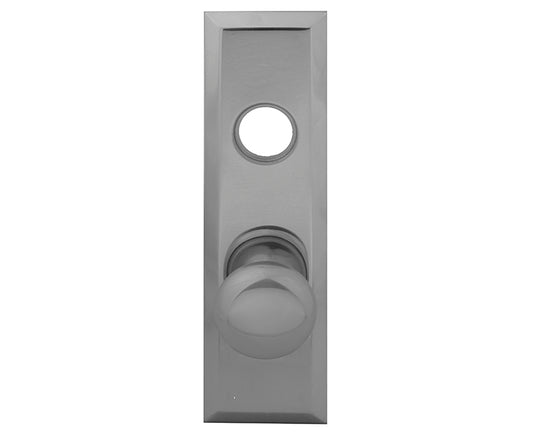 LOCK ESCUTCHEON PLATE 10X2-3/4″ SOLID DULL CHOME KNOB & CYL.HOLE