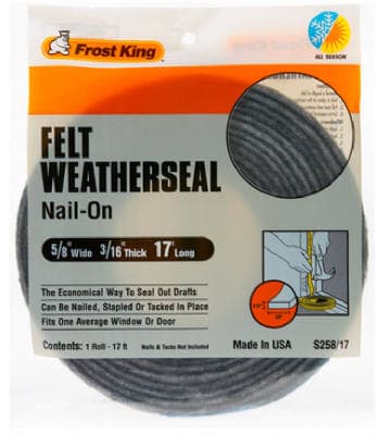 WEATHER STRIP FELT 5/8″X17′