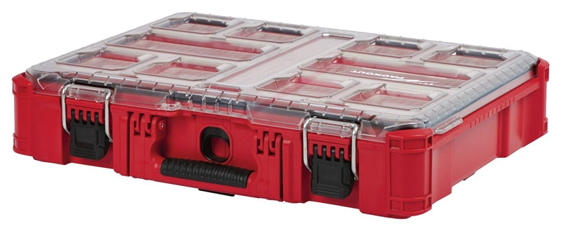 MILWAUKEE 48-22-8430 ORGANIZER, 75 LB CAPACITY, 19.76 IN L, 15 IN W, 4.61 IN H, 10-COMPARTMENT, PLASTIC, RED