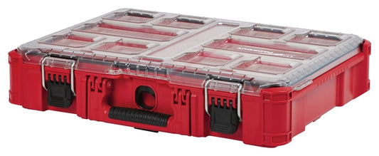 MILWAUKEE 48-22-8430 ORGANIZER, 75 LB CAPACITY, 19.76 IN L, 15 IN W, 4.61 IN H, 10-COMPARTMENT, PLASTIC, RED