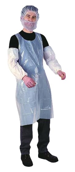 APRONS DISPOSABLE 100/PK WHITE POLYETHYLENE APRONS