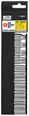 SOCKET SET 3/8″ STANDARD 9PC.