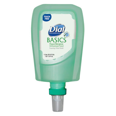 DIAL BASICS HAND SOAP TOUCH FREE REFILL 1LITER 16722 FIT CTN-3/1-LITERS