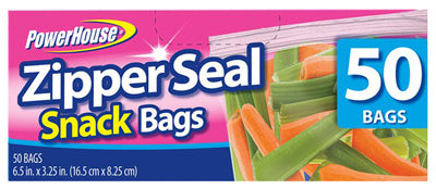 ZIPPER SEAL SNACK BAG 50CT 92793-3