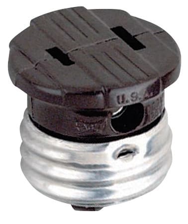 SOCKET MALE PLUG MED.BASE BRN