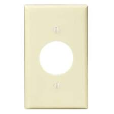 PLATE SINGLE OUTLET MIDI IVORY