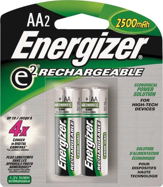 BATTERY RECHARGEABLE AA PK/2