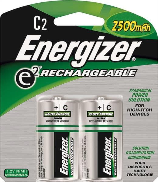 BATTERY RECHARGABLE C PK/2