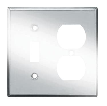 PLATE 2 GANG COMBO CHROME