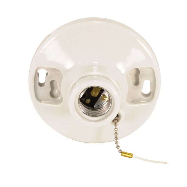 PORC LAMPHOLDER/W-PULLCHAIN