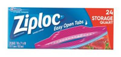 ZIPLOC FREEZER BAGS QT 25CT.