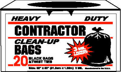 BAGS CONTRACTOR CLEAN-UP 20CT. 7 BUSHEL