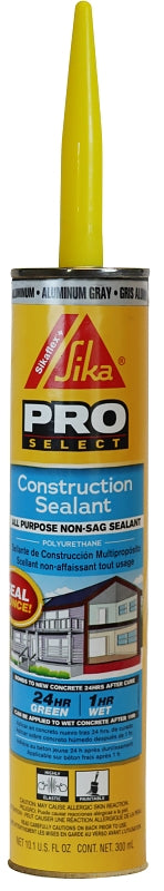 SIKAFLEX POLYURETHANE SEALANT ALUMINUM GREY 10.1 OZ 654546