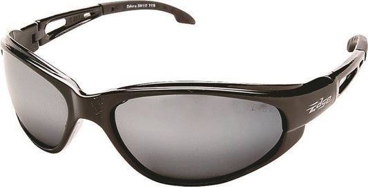 SAFETY GLASSES BLACK SILVER LENS SW117