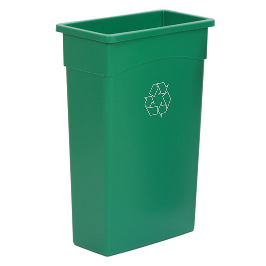SLIM JIM PAIL RECYCLING GREEN 342023-REC-09 23GL WALL HUGGER