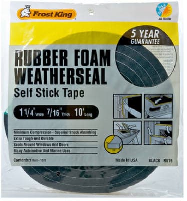 WEATHER STRIP 1-1/4X9/16″X10′