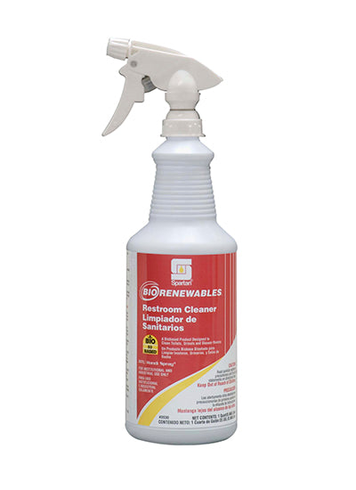 SPARTAN BIORENEWABLES RESTROOM SPRAY CLEANER, 12 X 1 QT