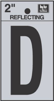 DECALS 2″ BLK/SLV “D”
