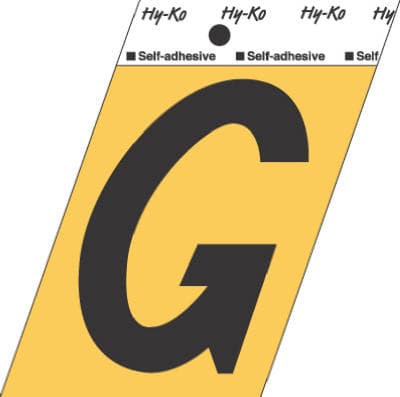 DECALS 3-1/2″ BLK/GLD “G”