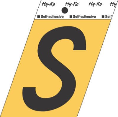DECALS 3-1/2″ BLK/GLD “S”