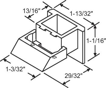 WINDOW SASH GUIDE BLACK 60-646