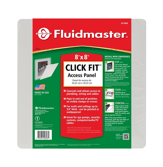 ACCESS PANEL 8″X8″ PLASTIC WHITE FLUIDMASTER AP-0808