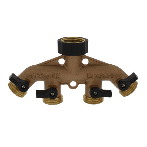 4-WAY MANIFOLD W/SWIVEL CONN.