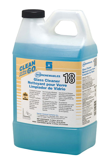 Gallon bottle of Spectra Clean 'Go Glass Cleaner on a white background