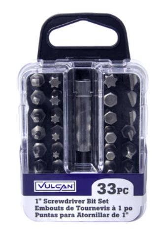 SCREWDRIVER BIT SET 33 PC