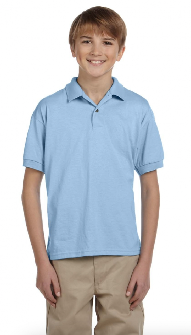 Gildan G880B Youth 6 oz., 50-50 Jersey Polo