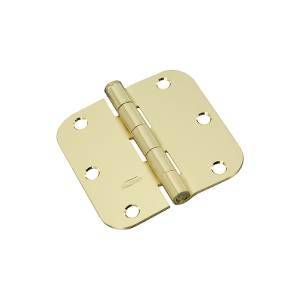 HINGE BUTT 3-1/2″ PK/3 BRASS ROUND CORNERS N830-322