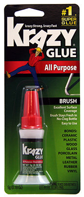 ADHESIVE KRAZY GLUE 5GR. BRUSH-ON