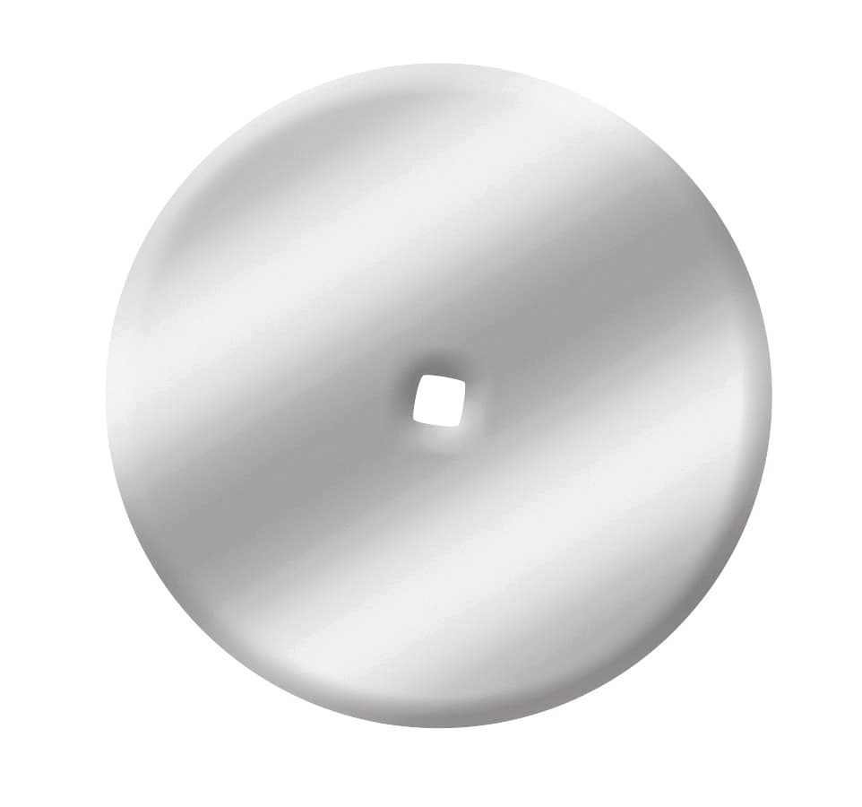 KNOB BACK PLATE CHROME 2-3/4″
