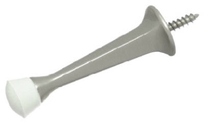 DOOR STOP 3″ SOLID W/RUBBER TIP SATIN NICKEL N331-363
