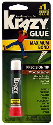 ADHESIVE KRAZY GLUE WOOD/LEATR