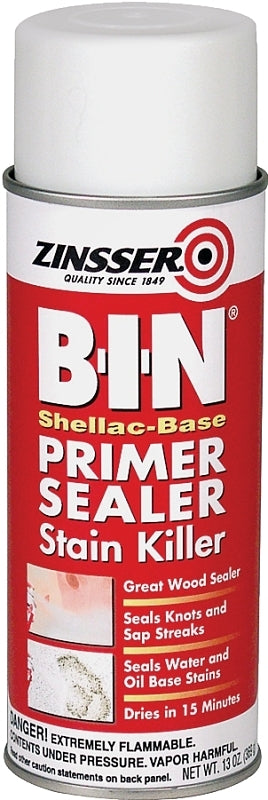 ZINSSER 01008 PRIMER, WHITE, 13 OZ STAIN KILLER B-I-N