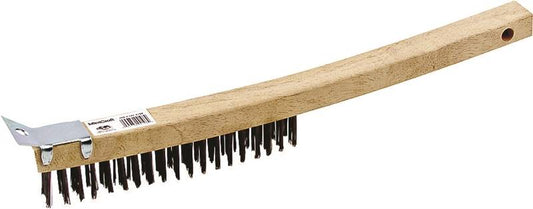 WIRE BRUSH LONG HANDLE W/SCRAPER