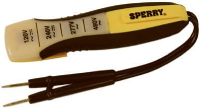 VOLTAGE TESTER 4 RANGE 80-480 SPERRY ET6204