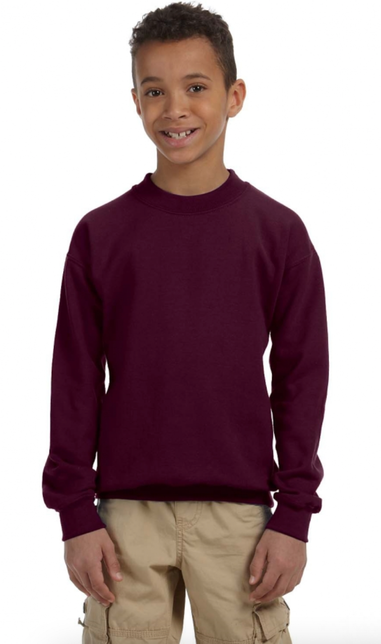 Gildan G180B Youth Heavy Blend 8 oz., 50-50 Fleece Crew