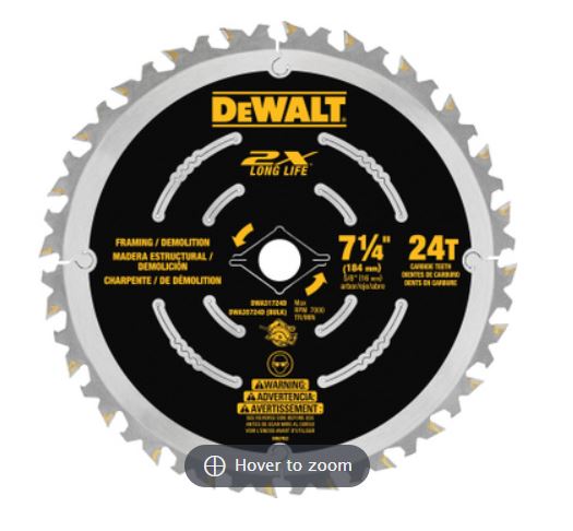 CIRCULAR BLADE 7-1/4″ 24 TPI