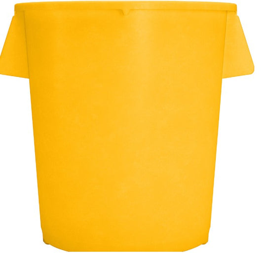 44 GALLON YELLOW ROUND TRASH CAN