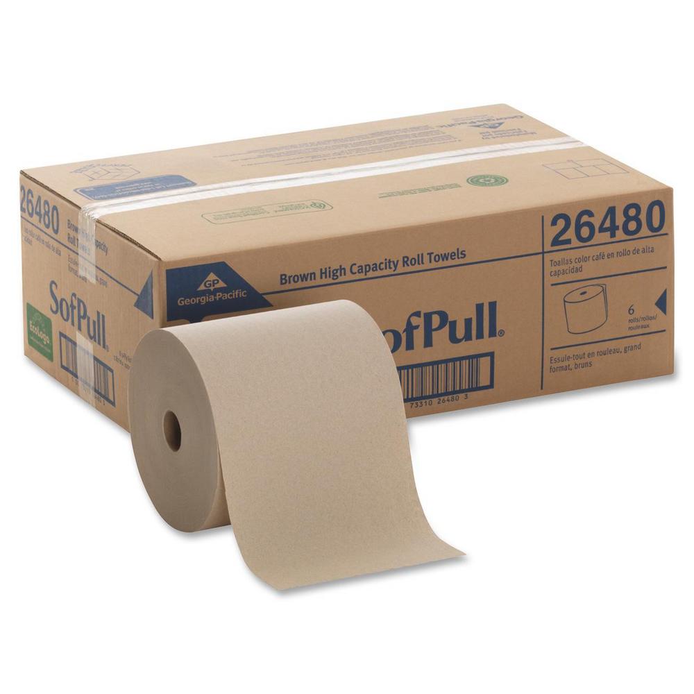 SOFT PULL TOWELS BROWN 26480 8″ 6/1000′ CTN.