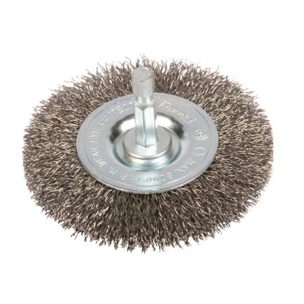 WIRE WHEEL BRUSH 3″ X 1/4″ HEX SHANK