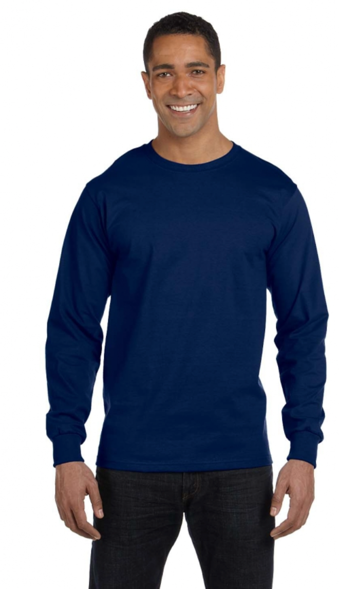 Gildan G840 Adult 5.5 oz., 50-50 Long-Sleeve T-Shirt