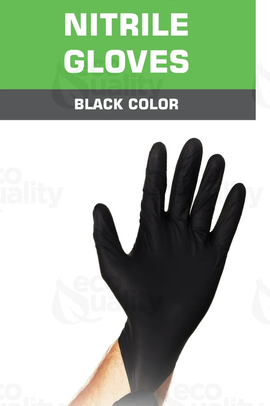 Black Nitrile Extra Strong Exam Gloves.