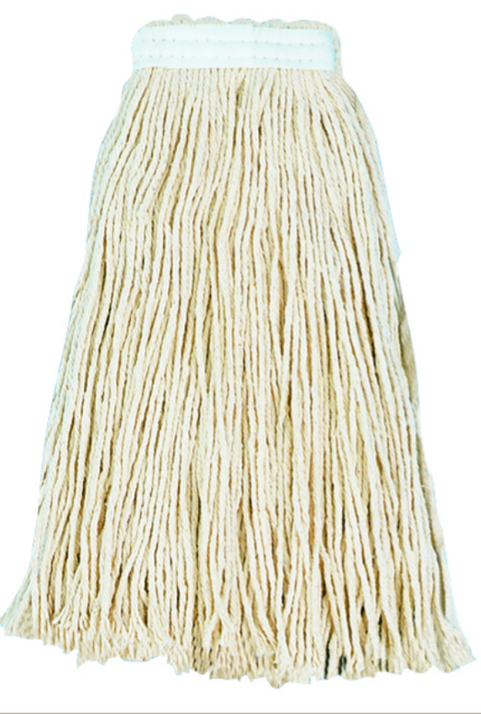A white, string mop head
