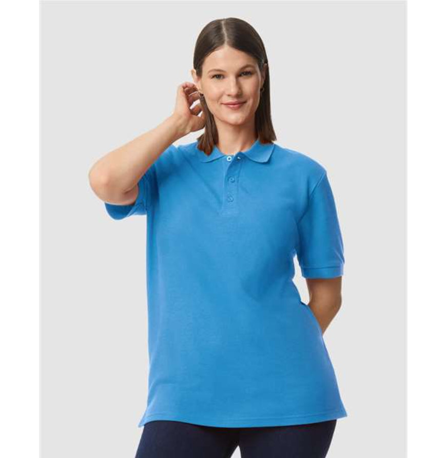 Unisex Midweight Double Pique Polo